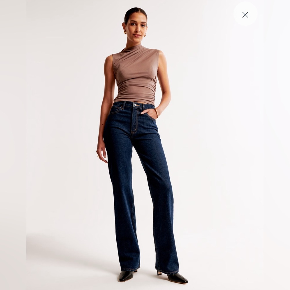 Abercrombie & Fitch Women's High Rise Jeans - Indigo